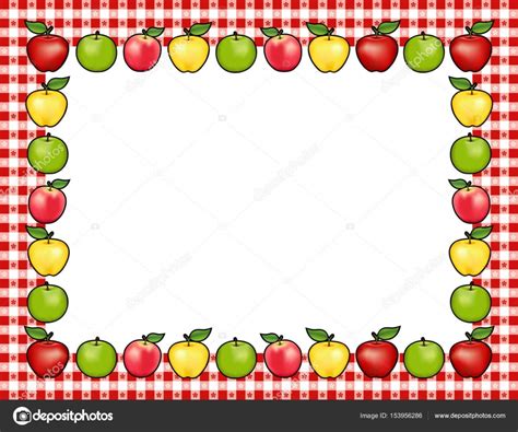 apple border clipart